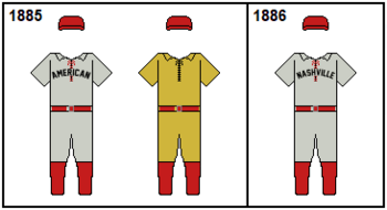 Sebuah ilustrasi yang menunjukkan baseball seragam