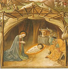 Natività, particolare delle Storie di Maria nel coro del Duomo di Atri.