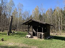 Wander- und Schutzhütte im Zentrum des Gewann Neuhof