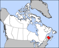 Mapa de Nòu Brunswick
