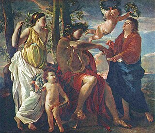 <i>The Inspiration of the Poet</i> Painting by Nicolas Poussin