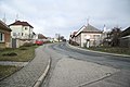 Čeština: Severní pohled do ulice Třebíčská v Hrotovicích, okr. Třebíč. English: North view of Třebíčská street in Hrotovice, Třebíč District.