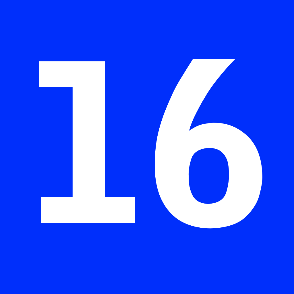 Знак шестнадцати. Цифра 16 синяя. Номера на синем фоне. Цифры 16 на голубом фоне для фотошопа. Цифра 16 голубая картинка.