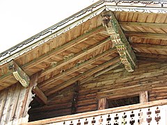 Eaves can be of various materials.