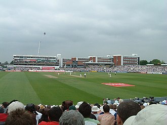 Evans took his career best first-class figures of 6/40 at Old Trafford in 1997 Old Trafford 3rd Test June 2007 - geograph.org.uk - 1398421.jpg