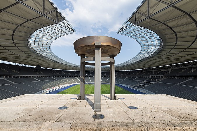 View from the Marathon Gate into the Olympiastadion in Berlin, Germany Photograph: Jan Künzel