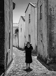 One of Vila do Corvo's less than 500 residents , Corvo Island, Azores, Portugal (PPL3-Altered) julesvernex2.jpg