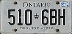 Ontario Bus License Plate 510 6BH (cropped).jpg