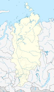 ポピガイ・クレーターの位置（クラスノヤルスク地方内）