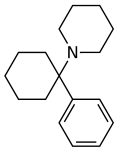 Phencyclidine structure.svg