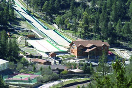 Pista de esquí en la ladera norte