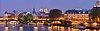 The Pont des Arts (Bridge of the Arts) and just behind, the pont Neuf (