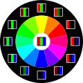 12 colors with RGB pixels