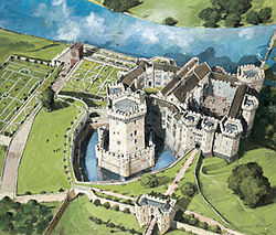 Reconstruction of Raglan Castle around 1620 Raglan Reconstruction.jpg