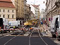 Čeština: Rekonstrukce křižovatky Myslíkova - Lazasrká, Praha English: Reconstruction of tram track in Myslíkova street, Prague