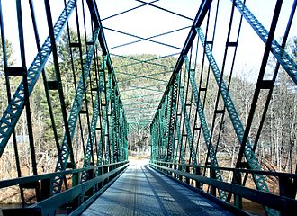 Rice Farm Road Bridge view from the roadway in December 2015 Rice Farm Road bridge VT1.jpg