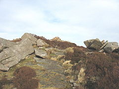 Rock steps leading to the top of the Bronze Age cairn - geograph.org.uk - 709925.jpg