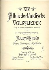 La première de couverture de l'adaptation allemande du Gedenck-clanck (1901) par Röntgen et Budde.