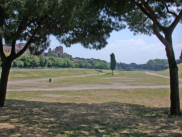 The site of the former Circus Maximus in modern-day Rome