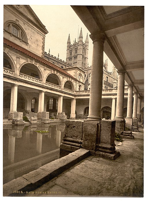 Roman Baths and Abbey, III, Bath, England-LCCN2002696369