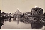 Thumbnail for File:Rome. РИМ. Вид на Тибр в сторону замка Св.Ангела и моста 1853-1859 9682 t3e1fW.jpg
