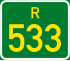 Streeksroete R533 shield