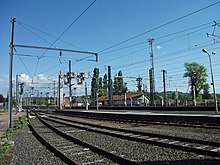 Vías al sur de la estación Saint-Germain-des-Fossés