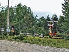 Monument commémoratif de Saint-Nil, à l'entrée du 14e Rang à Saint-René-de-Matane.