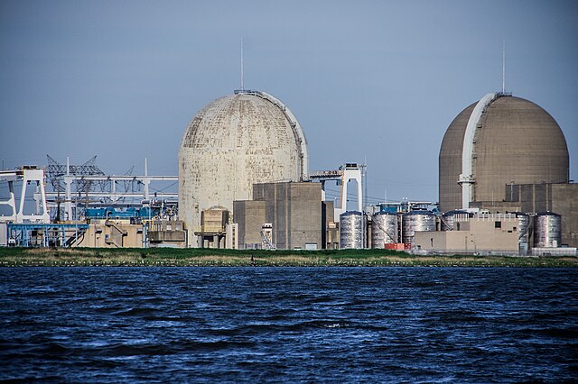 The Salem Nuclear Power Plant, as seen from Delaware Bay