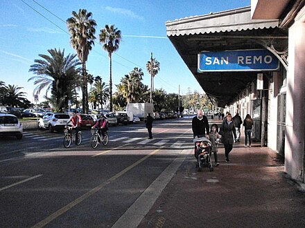 Old train station near the coast - now station of a cycle path