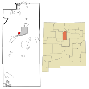 Santa Fe County New Mexico Incorporated and Unincorporated areas Agua Fria Highlighted.svg