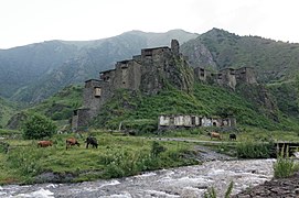 Fortezza nel villaggio di Shatili