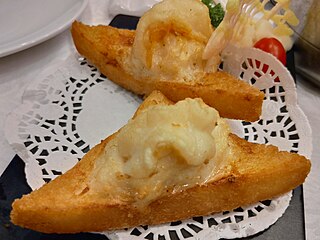 <span class="mw-page-title-main">Shrimp toast</span> Chinese dim sum dish