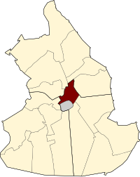 Mapa de ubicación de la Contrada Priora della Civetta