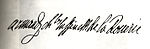 Firma di Armand-Charles Tuffin