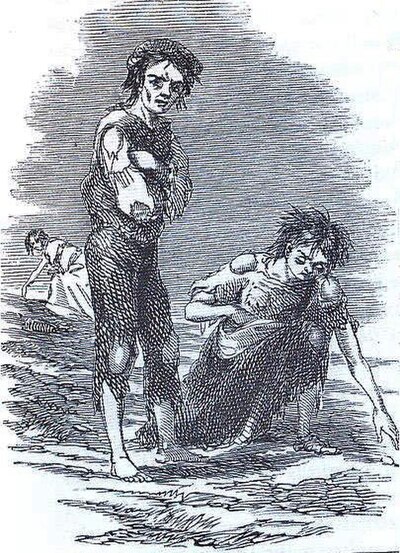 爱尔兰大饥荒中的Skibbereen（英语：Skibbereen），由倫敦新聞畫報委托英国科克郡画家James Mahony (1810–1879)制作而成。