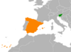 Location map for Slovenia and Spain.