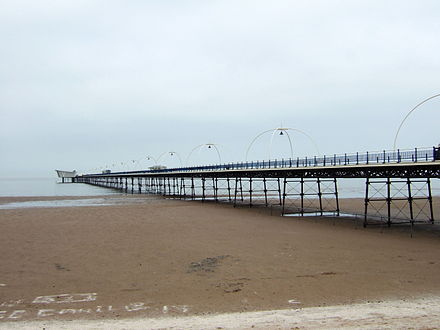 Southport Pier is a Grade II listed structure. At 3,650 feet (1,110 m), it is the second longest in Great Britain.