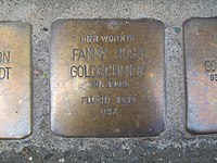 Stolperstein Fanny Rosa Goldschmidt, 1, Glockengasse 7, Nierstein, Landkreis Mainz-Bingen.jpg