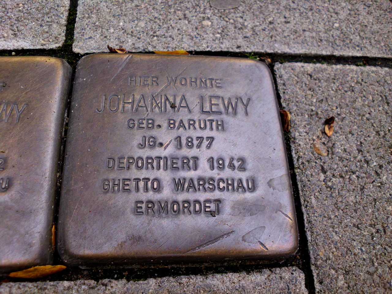 Stolperstein Johanna Lewy.JPG