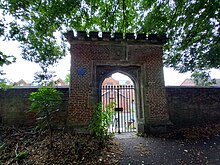 The gateway in the churchyard of St Gregory's is the only remnant of Sudbury College and is a Grade II Listed Building. Sudbury College Gateway.jpg