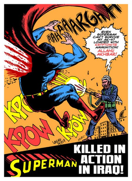 ไฟล์:Superman killed in action in Iraq.jpg