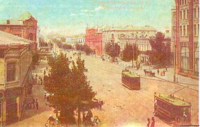 Трамваи на Таганрогском проспекте. Начало XX века