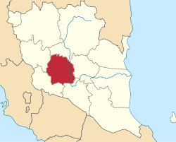 Location of Temerloh District in Pahang