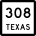 State Highway 308 marker