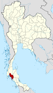 Karte von Thailand mit der Provinz Krabi hervorgehoben