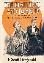 Cover of Fitzgerald's 1922 novel, The Beautiful and Damned