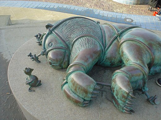 Sculpture by Tom Otterness at the Beelden aan Zee museum