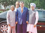 Thumbnail for File:The President of Tajikistan, Mr. Emomali Rahmonov with the President, Dr. A.P.J. Abdul Kalam and the Prime Minister, Dr. Manmohan Singh at a ceremonial reception at Rashtrapati Bhavan, in New Delhi on August 07, 2006.jpg