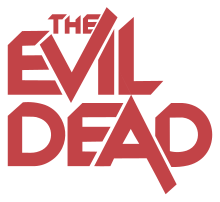 The Evil Dead skrevet med røde bogstaver